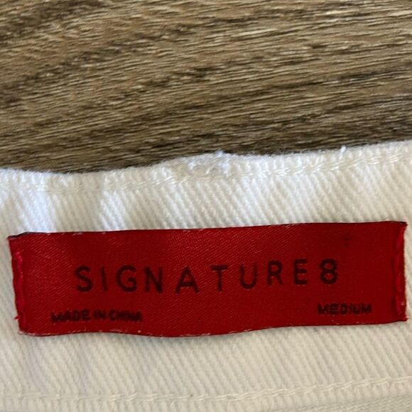 Signature 8 Distressed Skinny White Pant || size Medium - Picture 7 of 7